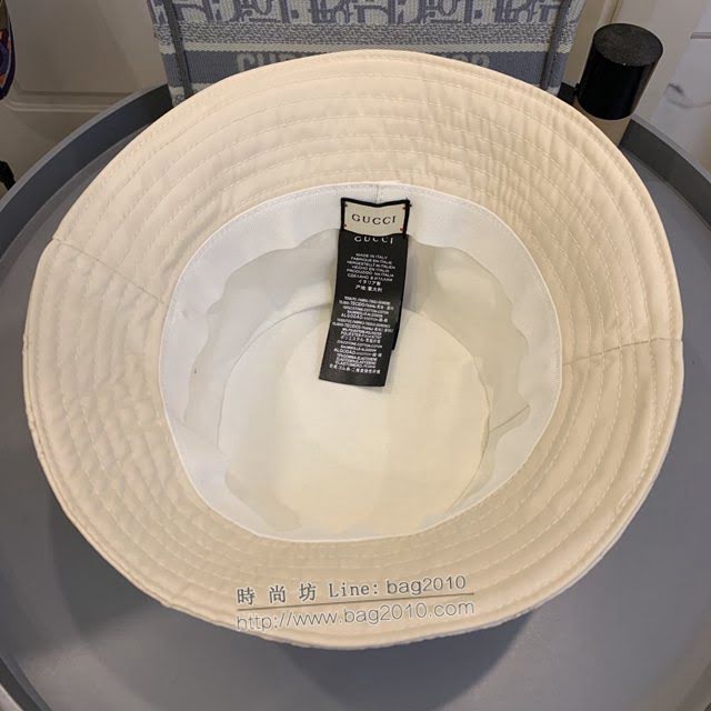 Gucci男女同款帽子 古馳刺繡GG小帽沿漁夫帽遮陽帽  mm1684